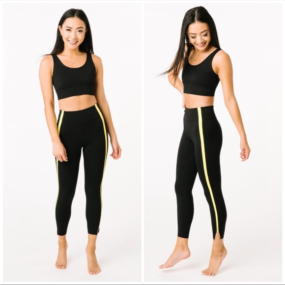 Zyia Luxe neon tape hi rise 24” leggings - Picture 2 of 7